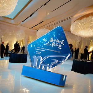 ELOR Custom Clear Square Crystal Trophy für das Jahres treffen des Unternehmens, poliert für Abschluss anlässe Sport-Souvenir - Product Image 2