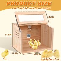 Cage d'élevage classique en bois, grande et transparente, pour poussins, animaux de compagnie et cailles, ventilée, universelle toutes saisons, facile à assembler