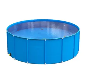 Lona de PVC redonda personalizada para piscicultura, estanque recubierto de PVC