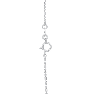 Cute Geometric Octagonal White Pt950 Fine Beaded Pendant <b>Necklace</b> For Girls Casual Stackable Platinum Jewelry - Product Image 6