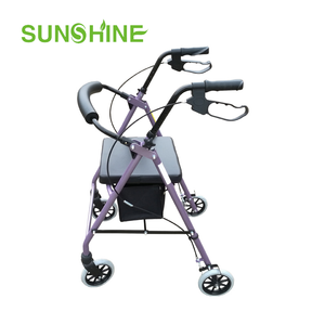 Andador Plegable de Aluminio con Altura Ajustable, Certificado CE, con Asiento Extra Ancho, Capacidad de 150 kg, <span class=keywords><strong>para</strong></span> Personas Mayores Obesas - Product Image 2