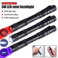Tomsenda Lampe torche LED portable transfrontalière en alliage d'aluminium, format stylo, alimentée par piles AAA, pour le camping, portée de faisceau de 100-200 m