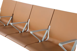 Banco de Espera de Cuero Personalizado de 3 Plazas, Silla de Espera, Silla de Salón, Área Pública, Aeropuerto, Silla de Espera de Lujo, Asientos de Aeropuerto - Product Image 4