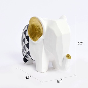 Statuetta in Resina a Forma di Elefante, Decorazione di Lusso Creativa e Moderna <span class=keywords><strong>per</strong></span> <span class=keywords><strong>Ufficio</strong></span> e Casa - Product Image 5