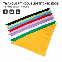 Effenkleurige vrijetijdshondentuig met print, geheel van polyester, speekselhanddoek, kattenhalsdoek, driehoekige tuig, groothandel halsband