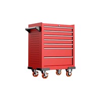 Chariot d'atelier portable en métal à 4 roues avec freins, tiroirs multifonctionnels personnalisables pour réparation automobile
