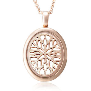 Negozio <span class=keywords><strong>Online</strong></span> in acciaio inossidabile placcato <span class=keywords><strong>oro</strong></span> gioielli con medaglione ovale - Product Image 3