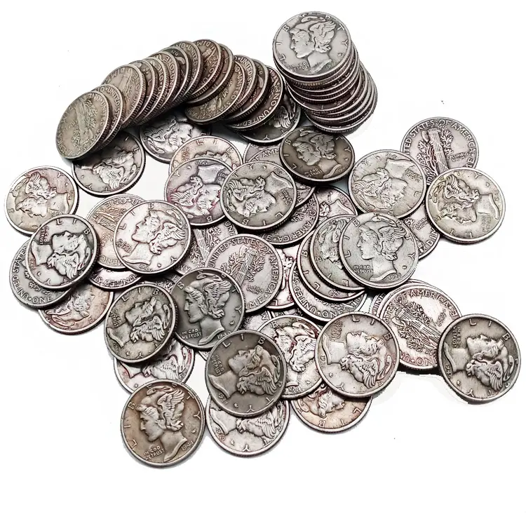 76pcs ארה"ב Replica מרקורי Dime מטבעות סט מלא 1916-1945 מטבעות קישוטי מלאכות