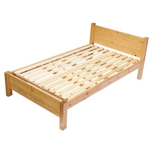 Lit simple en bois massif de pin, lit plateforme de 1,2 mètre, structure durable pour chambre à coucher, appartement, dortoir, chambre de location - Product Image 4
