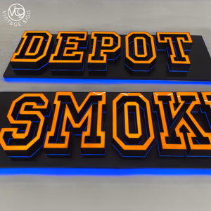 Custom segno tabaccheria LED lettera LOGO fumo impermeabile all'aperto tabacchiera LOGO del negozio di fumo LOGO Business Front segno con l'alta qualità - Product Image 5