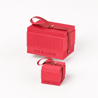 Boîte cadeau rose vif style accordéon, emballage en papier de qualité supérieure pour cosmétiques/cadeaux/fleurs, logo personnalisé imprimé