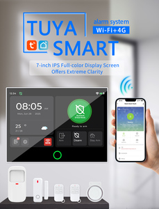 Système d'alarme intelligent Tuya Smart avec écran tactile 7 pouces WiFi+4G, kit de sécurité domestique, caméra portable intérieure/extérieure, batterie de secours 5000 mAh - Product Image 2