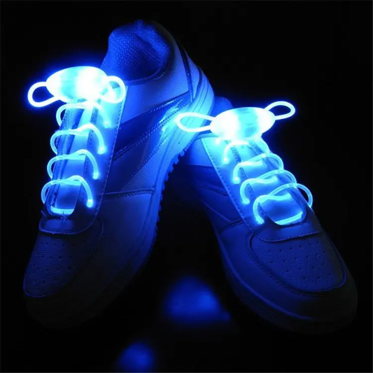 Tali sepatu LED warna-warni untuk bersepeda malam, sepatu pesta Rave dansa Jogging atau sepatu Flash LED untuk pesta anak laki-laki
