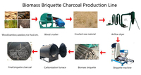 Horizontal activé machine charbon cornue four four briquette bois charbon carbonisation poêle four