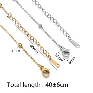 Beaded <b>Chain</b> Jewelry O-<b>Chain</b> Spacer <b>Chain</b> Steel Gold Classic Necklace 405cm <b>Cross</b> Shaped - Product Image 4