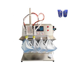 FillinMachine 2 Têtes 5000ml Semi Automatique Jus Boisson Lavage Liquide Détergent Bec Poche <span class=keywords><strong>Machine</strong></span> De Remplissage <span class=keywords><strong>Prix</strong></span> Usine - Product Image 1
