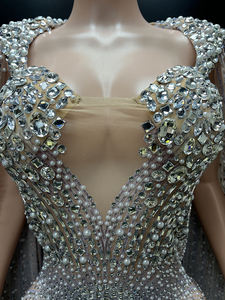 Новое Y3764-B, Прямая поставка, Новое поступление, роскошное платье для выпускного вечера, элегантное вечернее платье со стразами, накидка с рукавами для вечеринки - Product Image 6