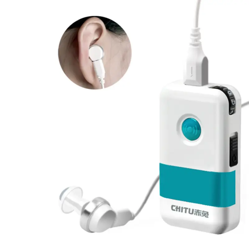 高齢者向けのポケット補聴器高品質バッテリータイプ中程度から重度の難聴