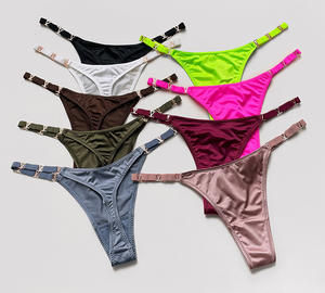 Bragas de Talle Bajo Tallas Grandes S-XL para Mujer Culottes de Seda de Hielo Tanga Sexy G-String Ropa Interior de Bikini - Product Image 2