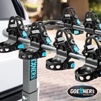 Support de vélo universel 2 pouces pour 4 vélos, fixation sur attelage, capacité 240 lbs, acier SPCC haute résistance, double berceau, pour voiture, SUV, camion, personnalisable, marque