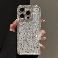 Haut de gamme Simple Ins Style étincelant ciel étoilé époxy femmes nouveau étui de téléphone portable en TPU pour iPhone 16 Pro Max