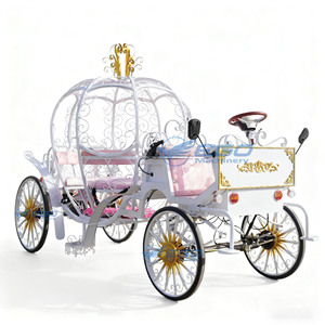 Chariot électrique en forme de citrouille pour défilés touristiques, chariot de balade sans chevaux, chariot électrique royal en forme de citrouille, chariot de Cendrillon - Product Image 1