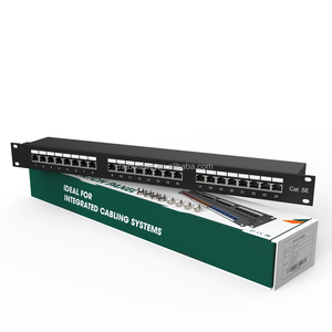 แผงแพทช์อีเธอร์เน็ต RJ45แผงวงจรเชื่อมต่ออินเทอร์เน็ต24พอร์ต Cat5E ชั้นวาง1U สามารถติดตั้งได้พร้อมแถบกราวด์ TIA-568มาตรฐานสำหรับการเชื่อมต่อเครือข่าย - Product Image 5
