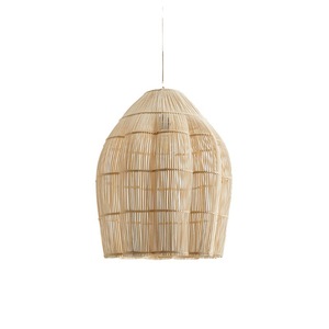 Lampe suspendue en rotin de bambou, abat-jour tissé naturel pour chambre à coucher, salon, décoration de style Zen - Product Image 5