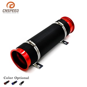Manguera de entrada de aire CNSPEED de 63 mm con abrazadera de aluminio azul para mejora del rendimiento - Product Image 2