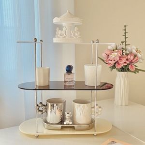 Étagère de rangement en acrylique à 3 couches de style Ins, organisateur de bureau en <span class=keywords><strong>plastique</strong></span>, étagère décorative amovible pour affichage de tasses de bijoux de parfum - Product Image 3