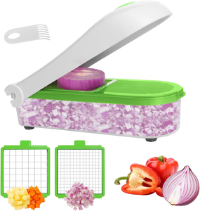 Hachoir à légumes, gadgets de cuisine avec 2 lames, hachoir à légumes, oignon, concombre, <span class=keywords><strong>mandoline</strong></span> polyvalente - Product Image 1