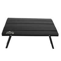 Table de pique-nique pliable portable en aluminium ultralégère pour l'extérieur, la plage et le camping avec sac de transport