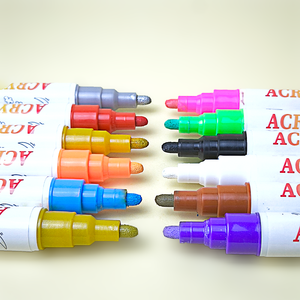 Bán Buôn Vĩnh Viễn Nước Dựa Trên Mực Sơn Đánh Dấu Nước Bằng Chứng Acrylic Đánh Dấu Bút Thiết Lập Dễ Dàng Sử Dụng Trên Giấy 6Mm Chiều Rộng Viết - Product Image 1