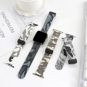 Correa Upro para Smartwatch de 49 mm con cierre magnético, diseño de camuflaje con impresión UV, banda de silicona para Apple Watch 9 8 7 6 5 4 Ultra - Product Image 4