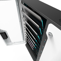 Armoire de charge murale Y2 Power STN à 8 baies pour tablettes, étanche, avec clavier, charge rapide iPad PD40W, casier de stockage pour hôpitaux