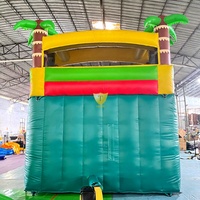 Toboggan aquatique gonflable commercial avec piscine pour enfants et adultes, idéal pour les fêtes de jardin et les jeux aquatiques en plein air