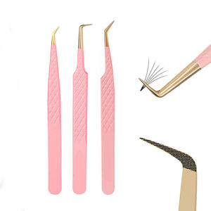 Pinces à épiler pour extensions de cils en acier inoxydable de haute précision, spécialement conçues pour les esthéticiennes des cils pour séparer les poils - Product Image 1