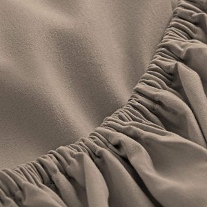 <strong>Bedding</strong> Fitted Sheet Soft Brushed Microfiber Deep Pockets Shrinkage and Fade Resistant Easy Care Twin XL <strong>Taupe</strong> - Product Image 2