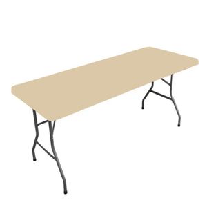 Stretch Fitted Polyester Washable Solid Color Outdoor Picnic Wedding Birthday <b>Party</b> Banquet Decoration Rectangular <b>Tablecloth</b> - Product Image 5