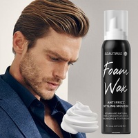 BEAUTRUE Cire en mousse coiffante personnalisée OEM de marque privée pour hommes et femmes Cire en mousse coiffante forte anti-frisottis pour boucles durables