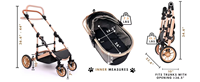 Vente en gros de poussettes pour chiens en aluminium personnalisées OEM, poussettes pliables pour animaux de compagnie, poussettes légères pour chiens, poussettes pour animaux de compagnie