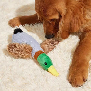 Çevre Dostu 28cm Gerçekçi Dayanıklı Sıkıntı Giderici Ses Çıkaran Ördek Peluş Evcil Hayvan Oyuncağı Kediler ve Köpekler için - Product Image 2