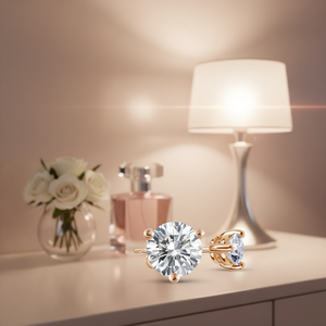 Certified Round Brilliant Cut Solitaire Diamonds <b>Stud</b> <b>Earrings</b> 14K Yellow Gold for Women Children Engagement Jewelry Best Offer - Product Image 3