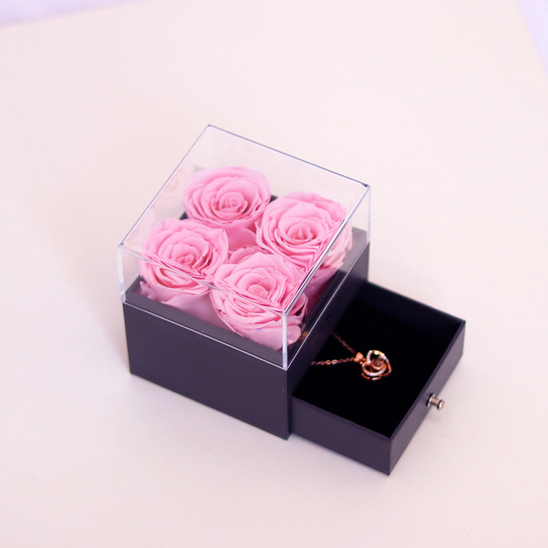 Boîte à bijoux avec 4 couleurs de pollen sans collier