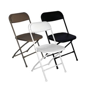 Commercio all'ingrosso a buon mercato pranzo matrimonio campeggio banchetto di <span class=keywords><strong>plastica</strong></span> nero sedia pieghevole per eventi - Product Image 4