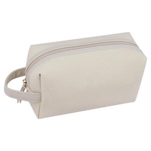 Sac de maquillage personnalisé avec logo, imperméable, motif diagonal, sac de rangement pour maquillage, grande capacité, sac de voyage pour cosmétiques - Product Image 1