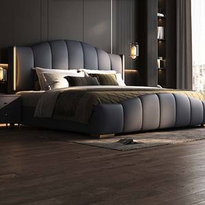 Роскошный Современный Высококачественный стиль простой принцессы с двойным листом сосны каркас для спальни мягкие кровати - Product Image 3