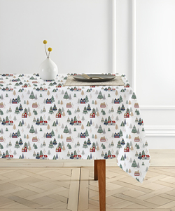 Skymoving New Novelty vải cho khăn trải bàn ăn vải không thấm nước sang trọng Polyester giáng sinh Khăn trải bàn trang trí cho bảng - Product Image 4