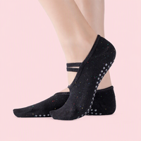Chaussettes de yoga en coton respirantes pour femmes, sans bretelles, tricotées, hauteur mi-mollet, personnalisables pour le Pilates