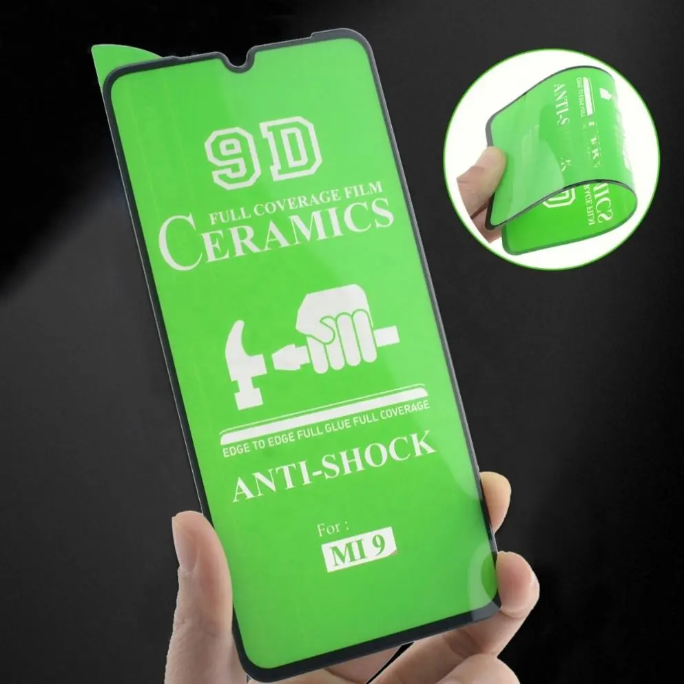 Factory Supply Newest 9D Ceramic Glass Micas De Ceramica para for iphone Xiaomi/realme